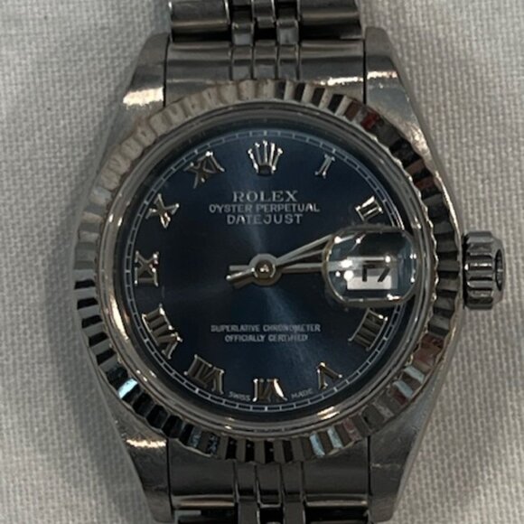 ROLEX Women's Datejust Blue Face Watch - Picture 1 of 7
